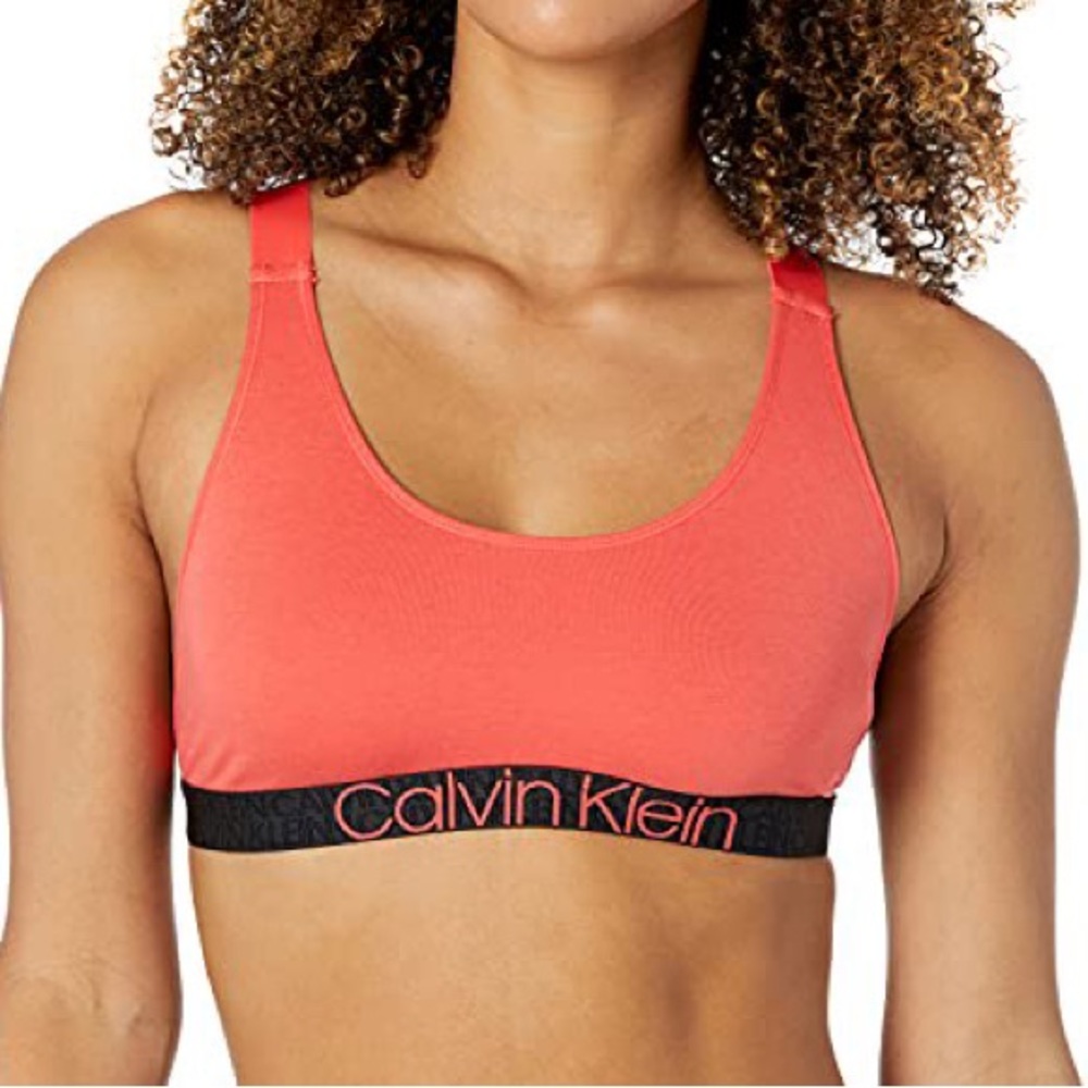 CALVIN KLEIN UNDERWEAR || Unlined Bralette in Bright Punch Pink - SZ XS